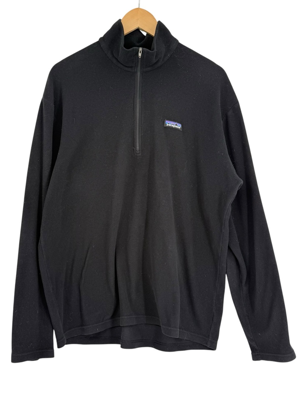 Patagonia Synchilla Men's 1/4 Zip Pullover Black Lightweight Fleece XL Black